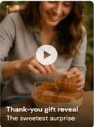 Thank-you gift reveal